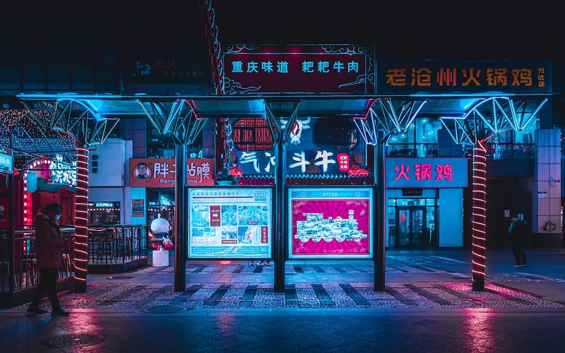 Futuristic cityscape